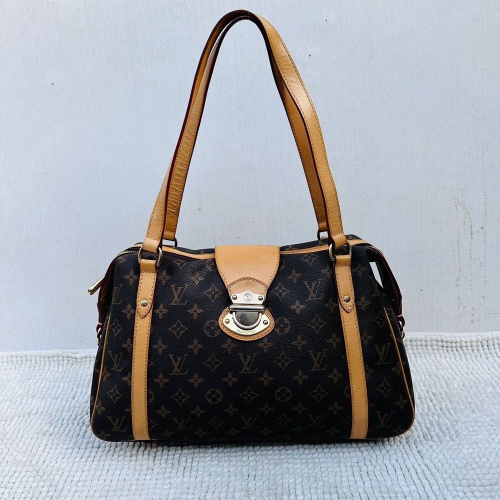 Louis Vuitton Monogram Black and Tan Shoulder Bag
